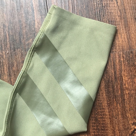 Better Bodies Mid-Rise Khaki Green Workout Tights - Picture 5 of 5